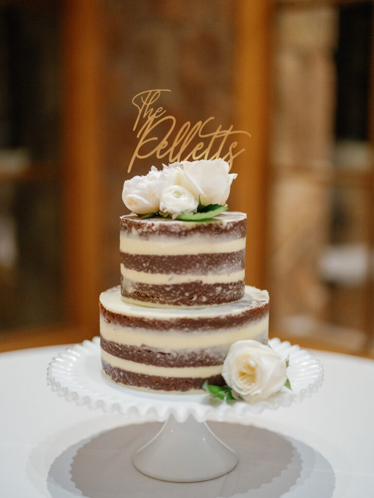 Naked Cake for Sun Valley Club wedding