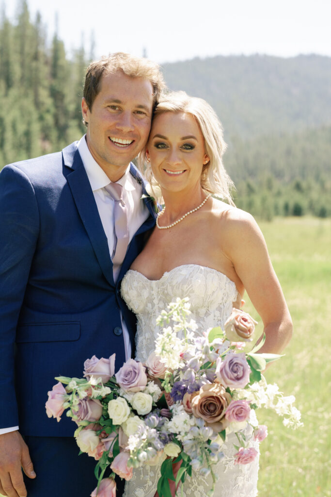 A beautiful Bride and  Groom  Sun Valley's Galena Lodge in Ketchum