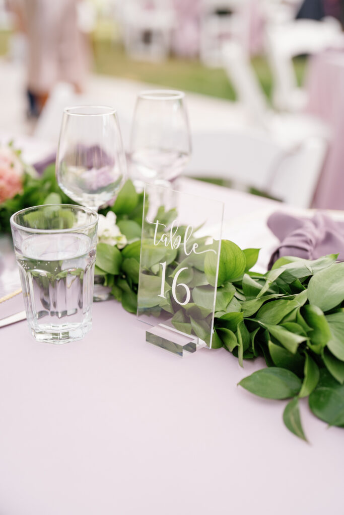 Table Number for this Sun Valley Wedding Reception planning by Little Bird Boise