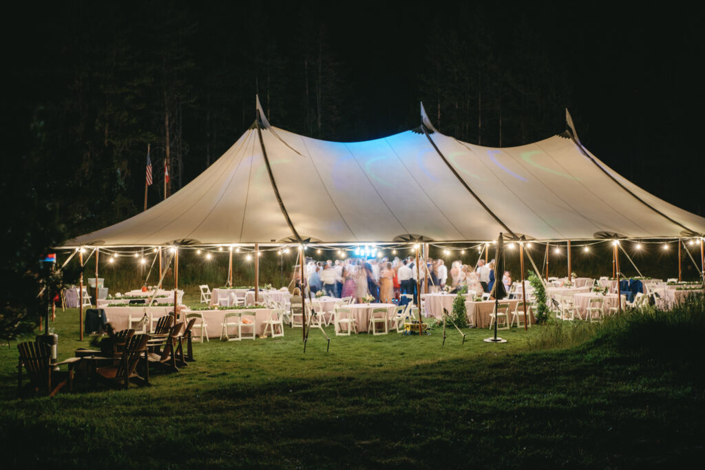 Wedding Tent Reception at Sun Valley's Galena Lodge in Ketchum