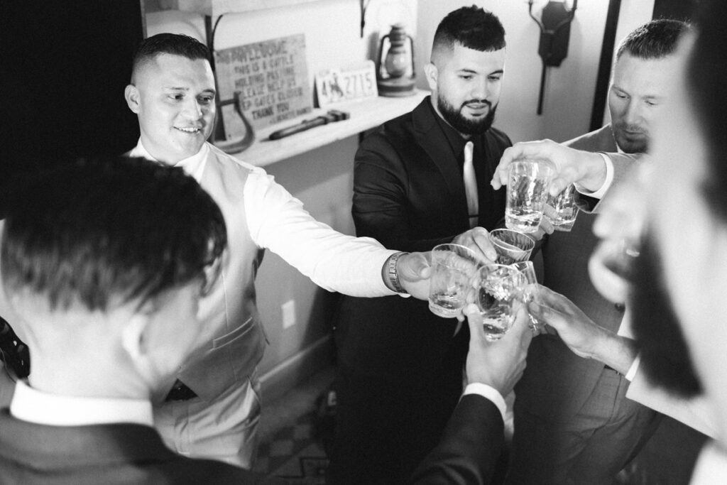 Mint Barrel Wedding groomsmen toast