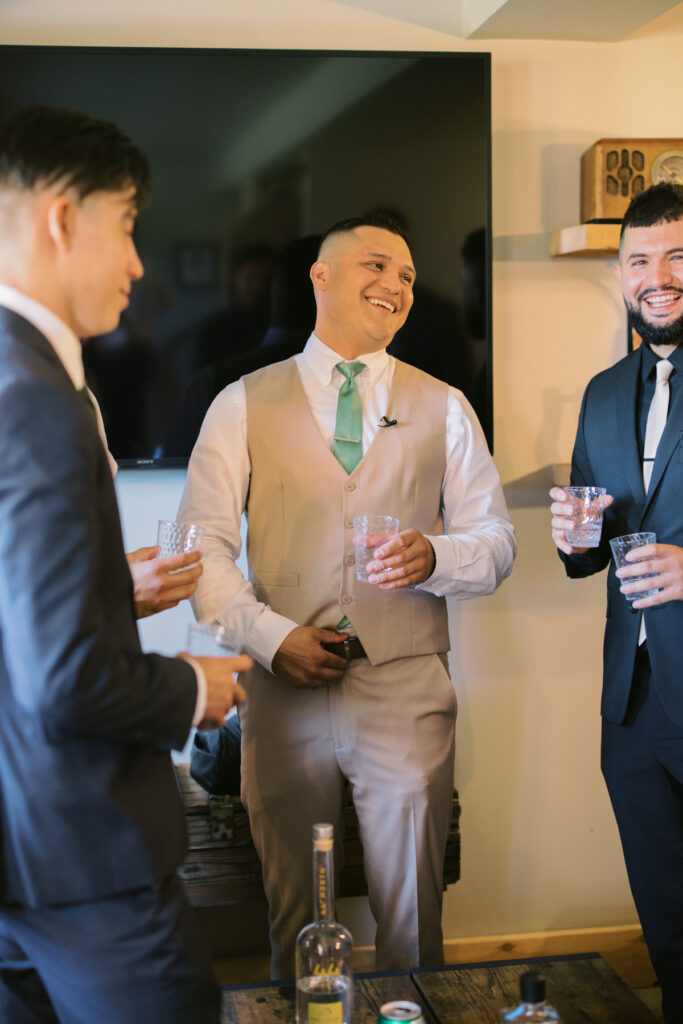 Mint Barrel Wedding groomsmen toast