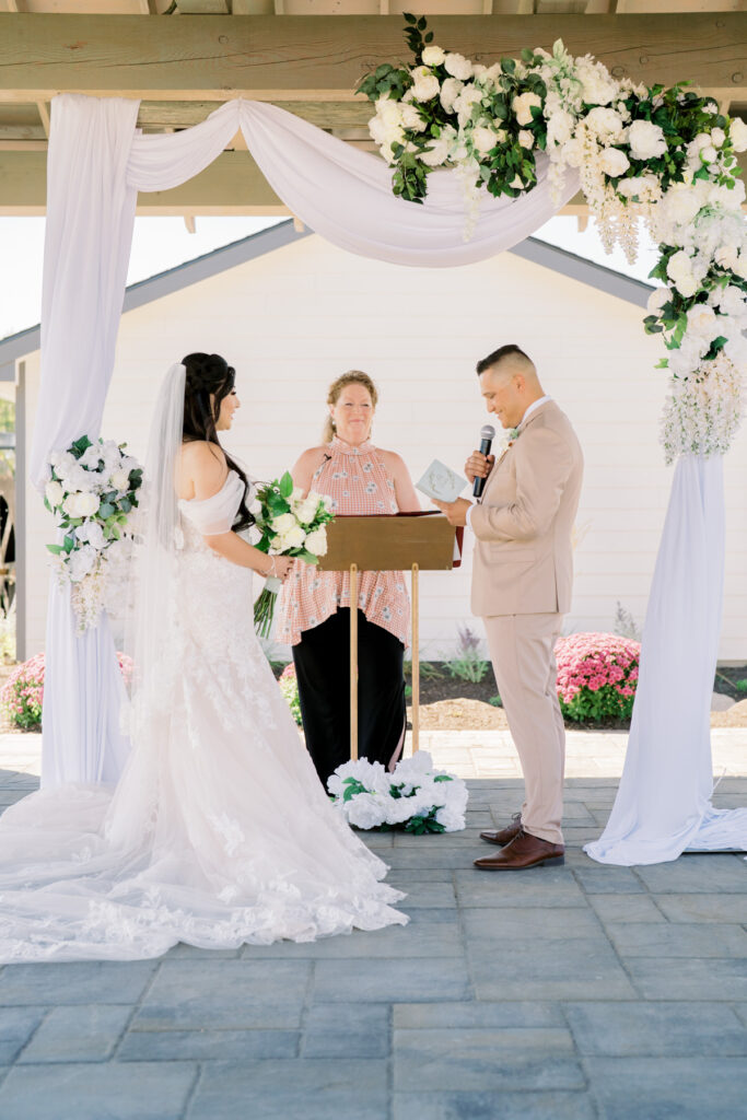 Mint Barrel Wedding Ceremony
