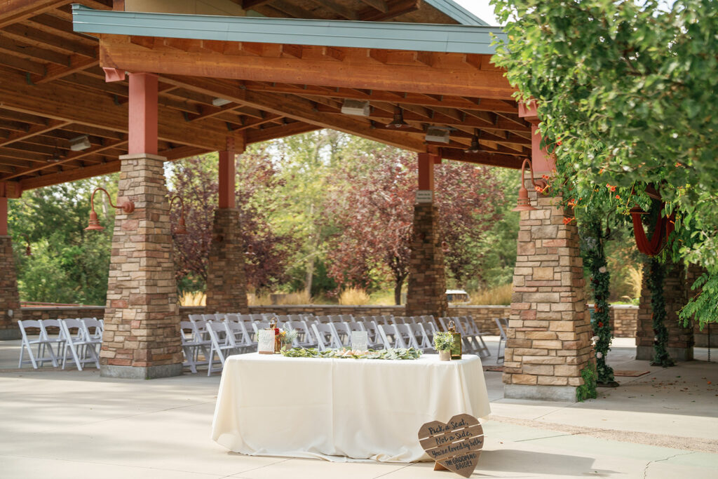 Boise Best Wedding Venues Barber Park ceremony in September