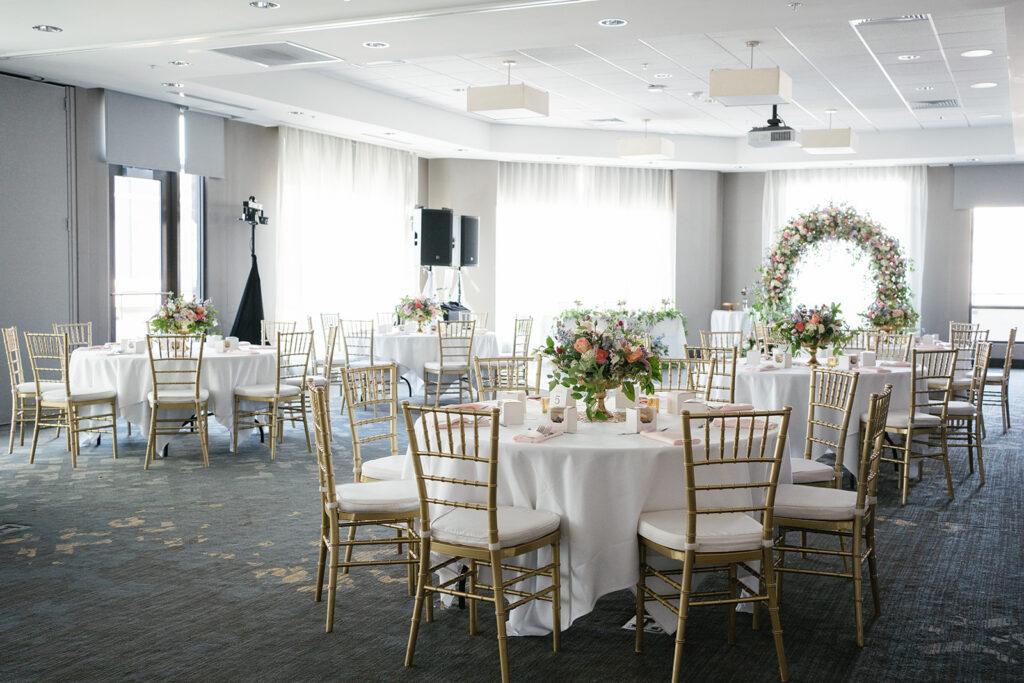 Boise Best Wedding Venue Residence Inn Building Downtown Ceremony in Ballroom