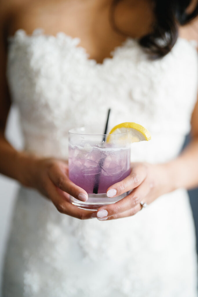 Boise Best Wedding Venue Residence Inn Cocktail hour Bride and groom signature drinks