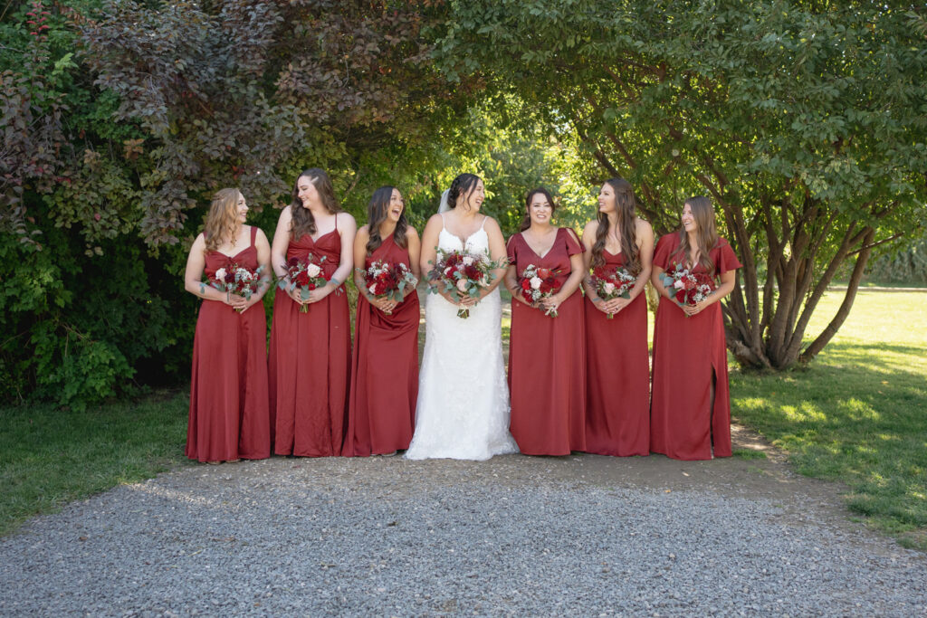 Boise Best Wedding Venue The Vintage Rose bridal party
